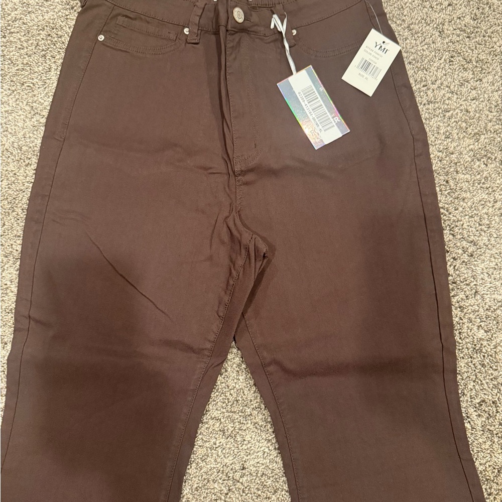 YMI Deep Brown Crop Dress Pants